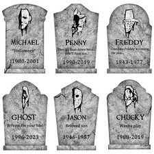Halloween Decorations Outdoor Graveyard Tombstones: 6ct Large Tombstone Hallo...