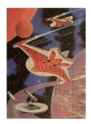 Vintage 1993 Star Trek USS Enterprise NCC-1701 & Romulan Warbird Mini Puzzle
