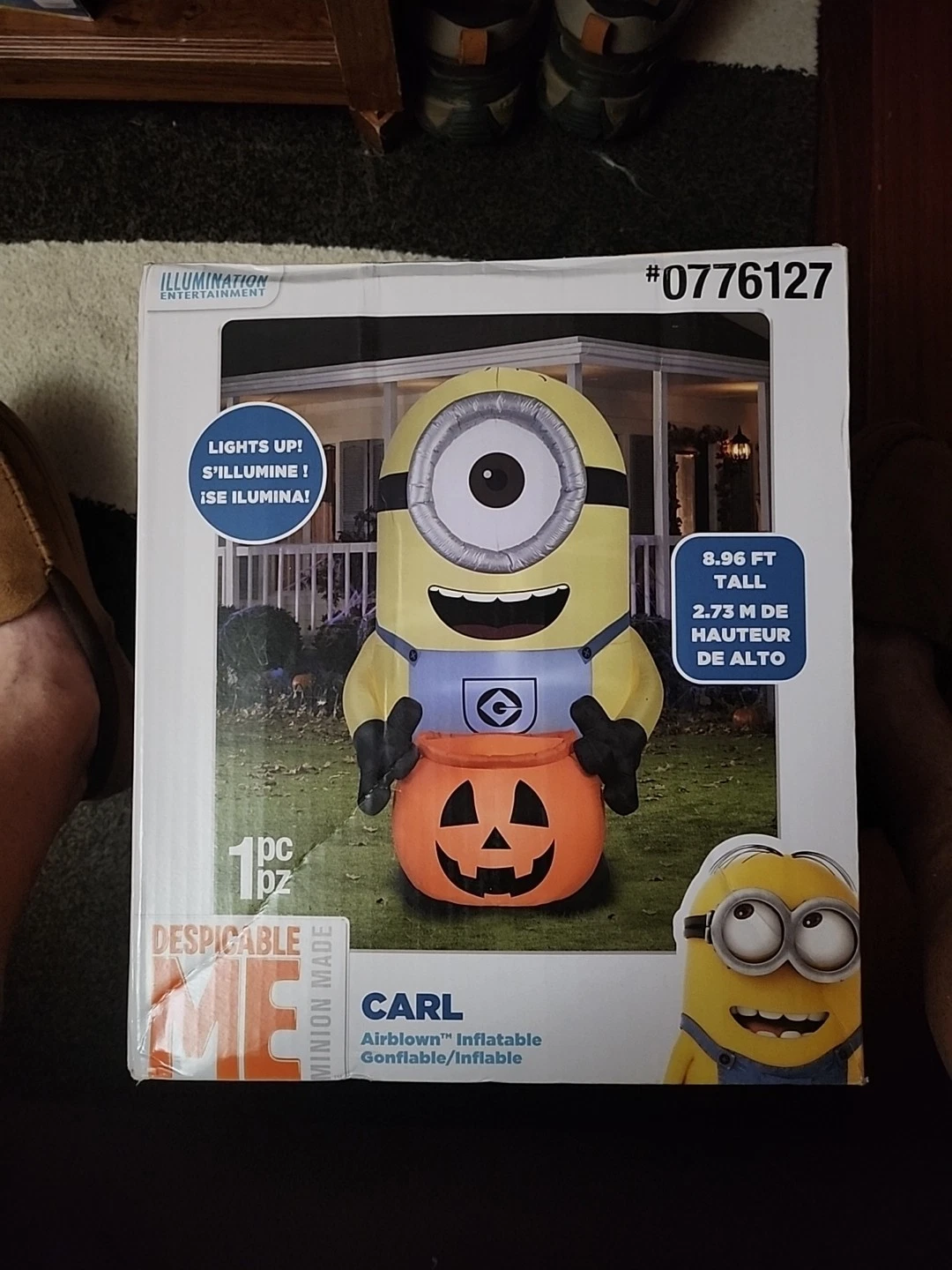 Gemmy Halloween Airblown Inflatable 9.6ft Tall CARL w/pumpkin Bucket NIB Rare