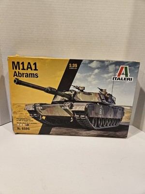 Italeri M1A1 Abrams 1:35 Scale Model Kit No. 6596 Complete Open Box