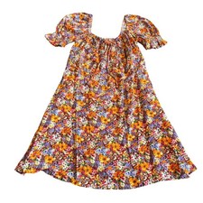 Faithfull The Brand Iris Mini Dress Meja Floral Print Short Sleeve Sz 4 Women's
