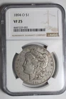 1894 O Morgan Silver Dollar VF25 NGC #002