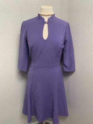 WHITE HOUSE BLACK MARKET Size 4 Shift Dress Purple