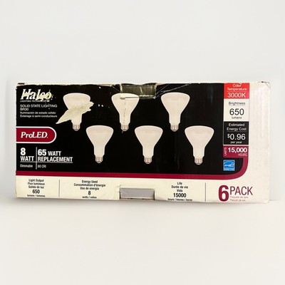 Halco Lighting ProLED 65 Watt BR30 Dimmable Soft White 120V Medium Base Box of 6