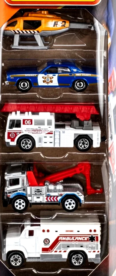 2025 Matchbox MBX Rescue V City 5-Pack - Image 2 of 4