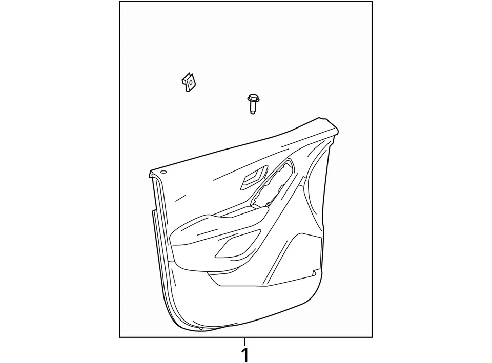 Chevrolet Trax 2020 panel de moldura de puerta delantera del lado del conductor Foto 4 de 4
