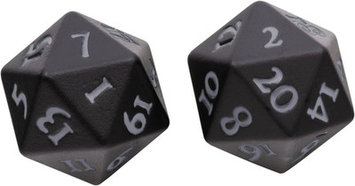 - Vivid Heavy Metal Dice Set Black 2ct - Up Your Gaming 20 Sided Dice, Role P...