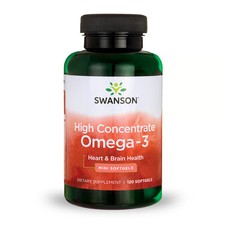 Swanson High Concentrate Omega-3 Fish Oil - 680 mg 120 Softgels 