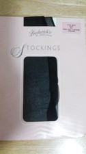 Vintage Frederick's of Hollywood Stockings 2525 Black M/L French Heel  Backseam