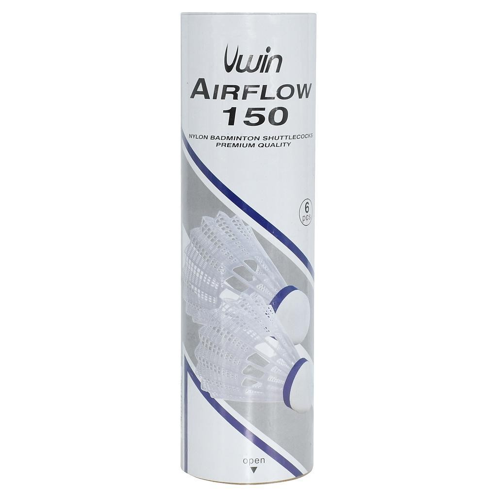 Воланы для бадминтона Uwin Airflow 150 (тюбик из 6 штук) Средне-белые Средне-белые