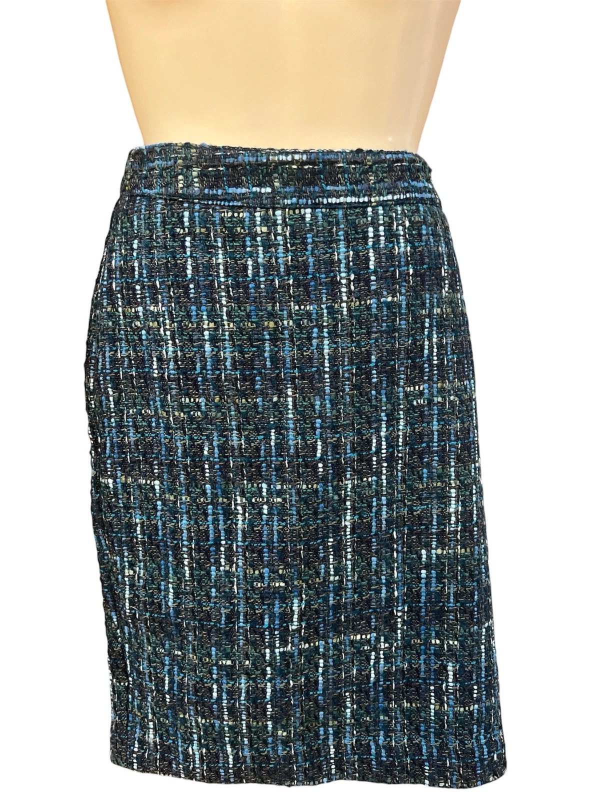 J. Jill Tweed Skirt Petite 6 Wool Classic Academia Preppy Career Office Workwear