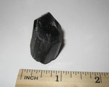 1.2" OUTSTANDING RARE! TERMINATED NATURAL BLACK TOURMALINE CRYSTAL POINT ~ 28.6g