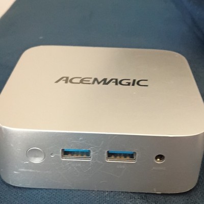 ACEMAGIC Mini PC Desktop Silver for Office/Casual, HDMI DP RJ-45 USB 3.0