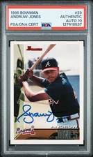 1995 Bowman Andruw Jones SIGNED #23 RC Rookie Card ATL Braves PSA 10 AUTOGRAPH. rookie card picture