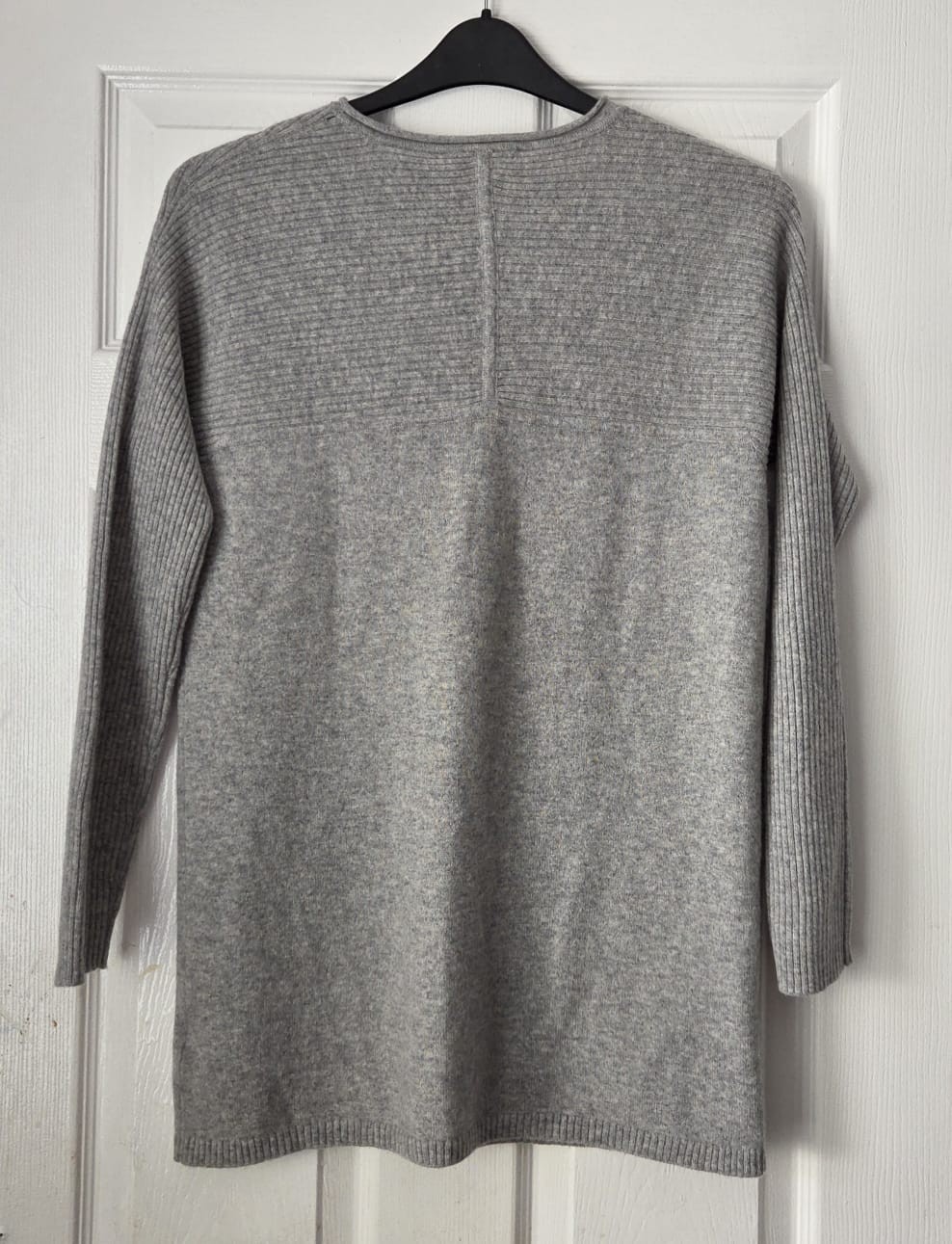 Tory Burch Designer Womens Grey 100% Cashmere Knitted Jumper Size M thumbnail 19