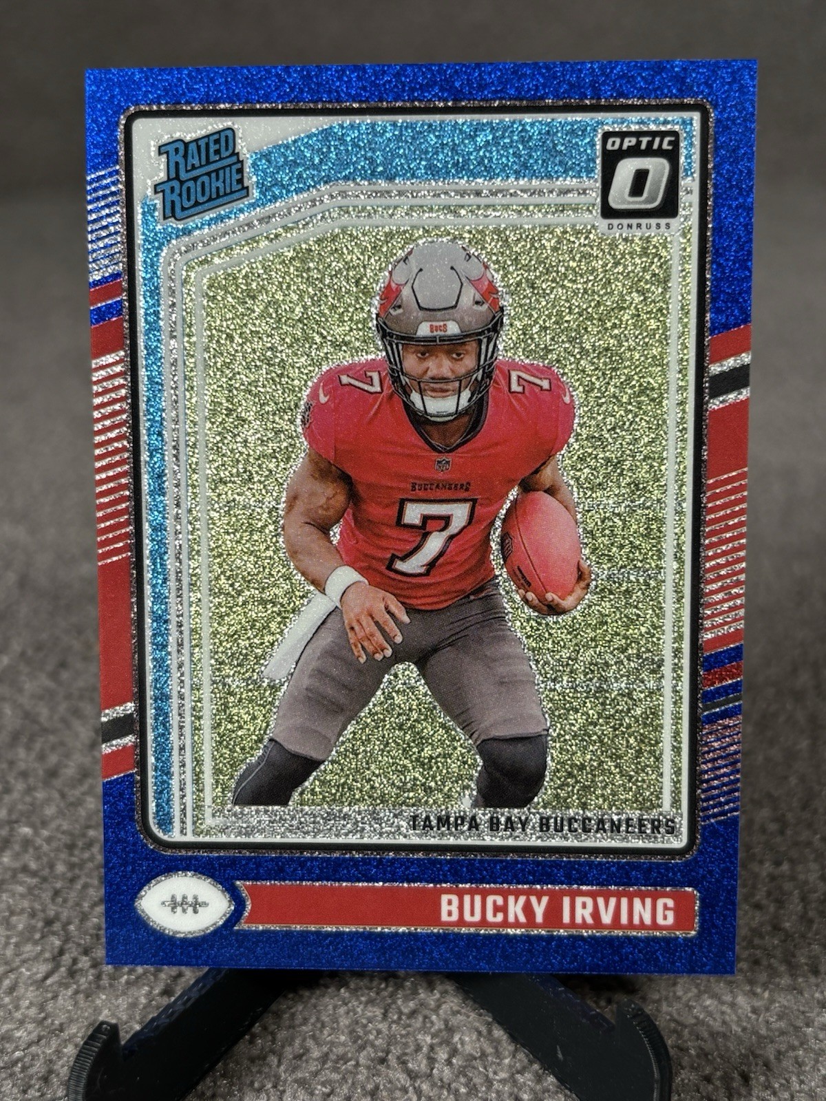 2024 Donruss Optic Bucky Irving Blue Glitter Rated Rookie #216 Buccaneers
