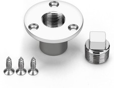 Garboard Drain Plug Kit,Marine 316 Stainless Steel Drain Plug Fits 1" Hole,with