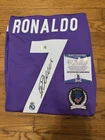 Cristiano Ronaldo Signed Real Madrid Soccer Jersey Final Cardiff 2017 BAS COA