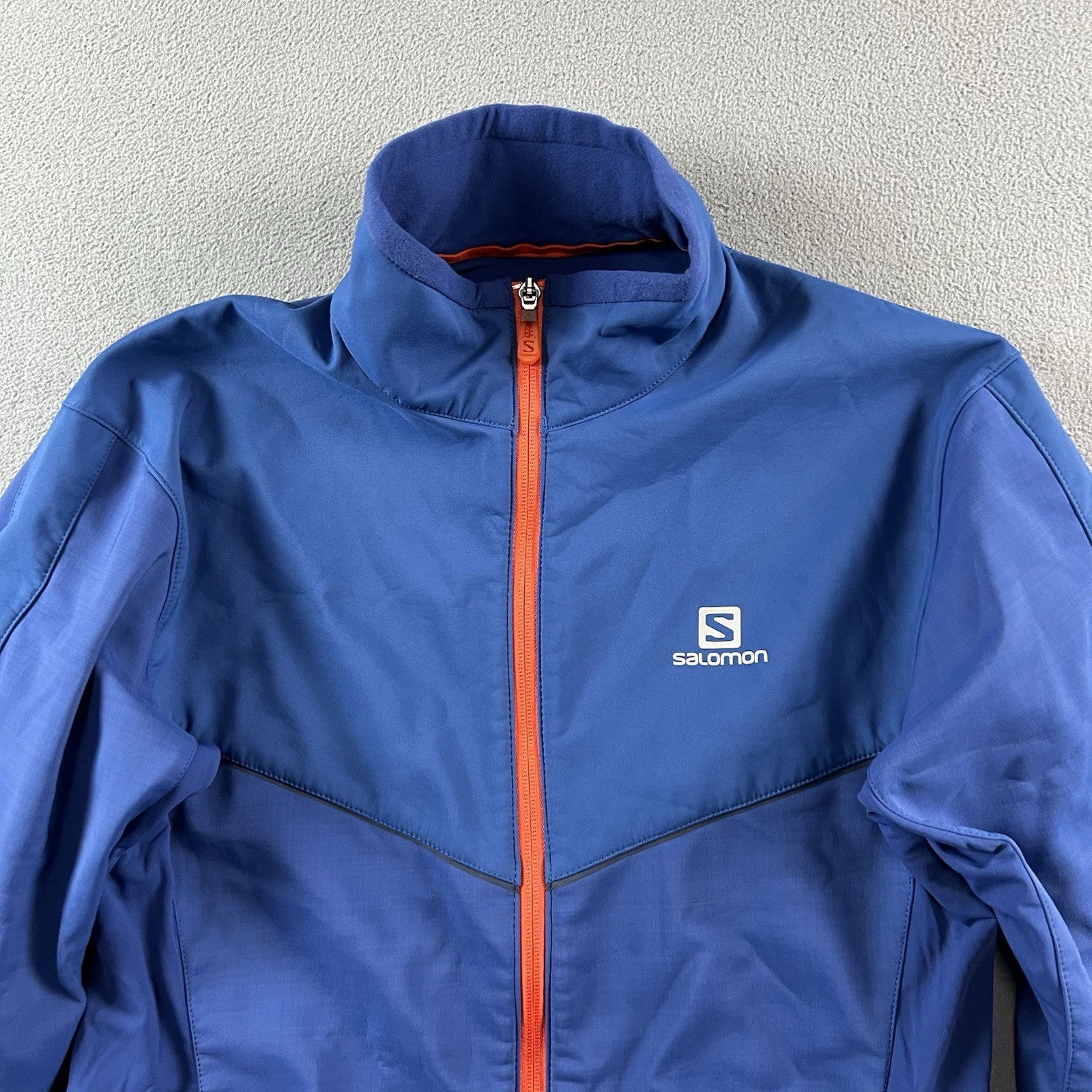 Salomon Giacca Uomo Blu Medio Pulse Softshell Full Zip Foderata Outdoor