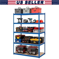 5 Tier Garage Storage Shelves, 48"x24" Heavy Duty Metal Shelf Unit Storage Rack