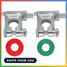 Heavy Duty Battery Terminal 2 Pcs Machined Lead Alloy For Car Boat Marine Rv