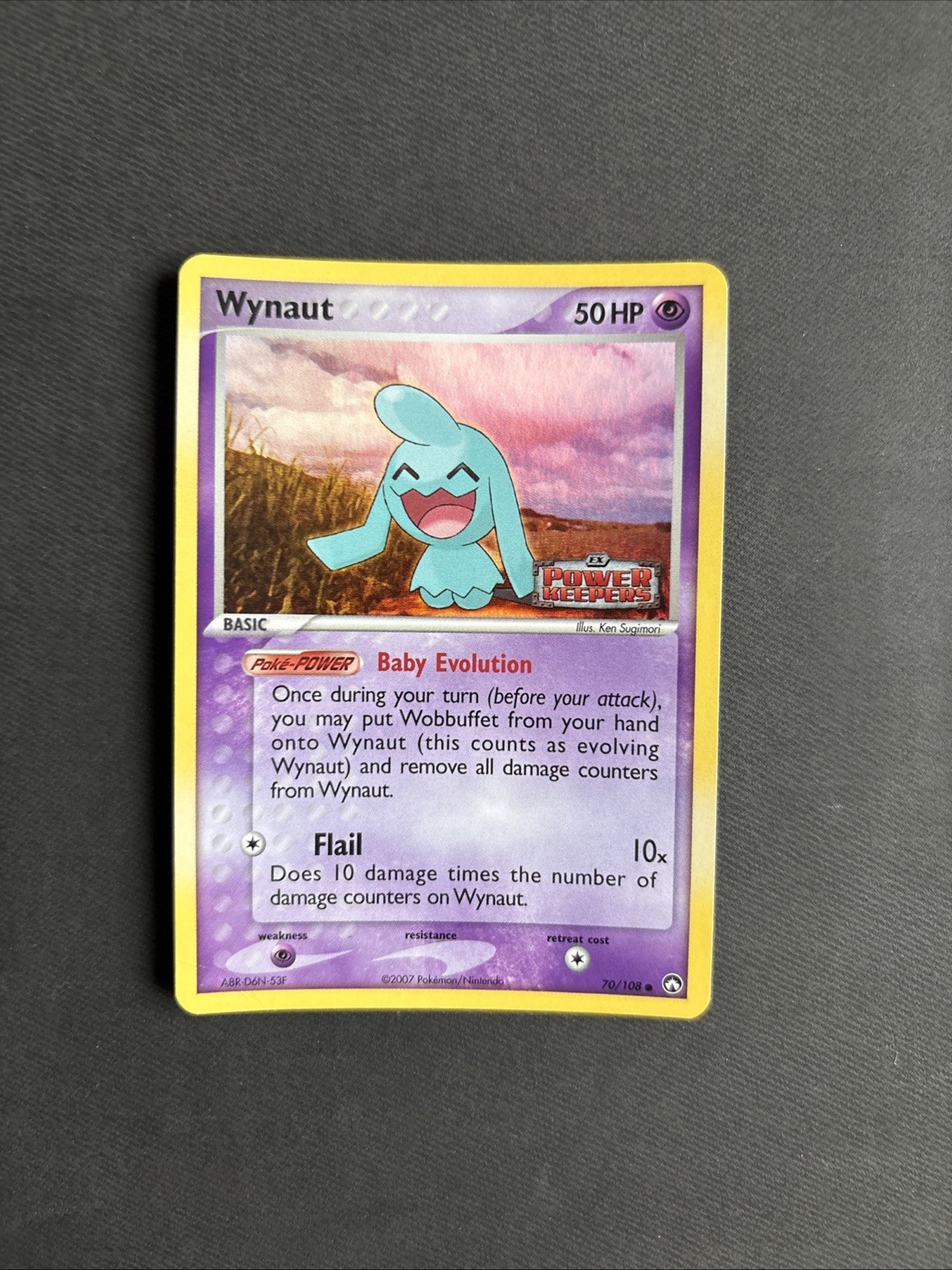 Pokémon TCG Wynaut EX Power Keepers 70/108 Reverse Holo Common 2007 Nintendo