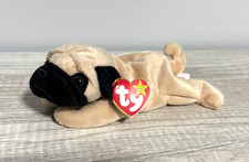 1996, Retired, "Pugsly" Pug Dog, Ty Beanie Baby, Plush, W/Tags