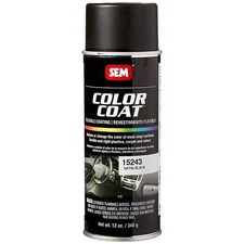 Paints SEM15243 Satin Black Color Coat Aerosol 12 Ounce (Pack of 1)