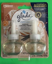 2 Pack Of Glade Plug In Vanilla Caramel Twist. New.