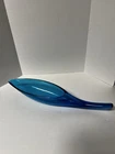 Vintage MCM Blenko Glass 964S Cornucopia Horn Turquoise