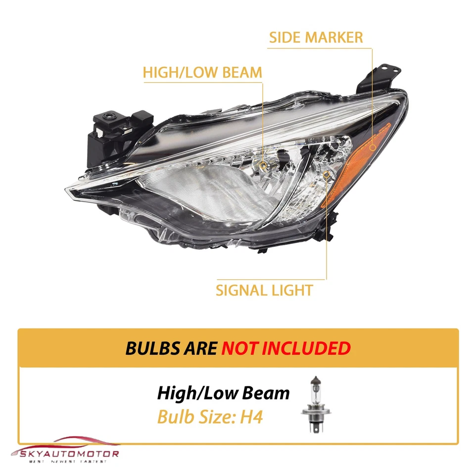 For Toyota Yaris iA 2017-2018 Yaris L/LE 2019-2020 Headlights Left+Right 2PCS Foto 2 de 4
