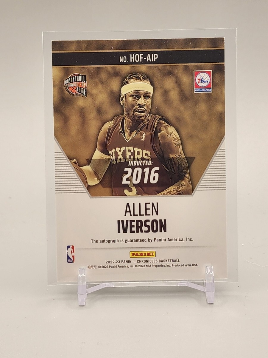 Allen Iverson 2022-23 Chronicles #HOF-AIP Hall of Fame Autographs