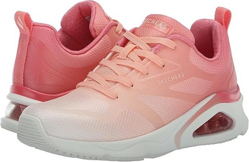 Skechers Women's Tres-Air Uno-Brighten UP Sneaker 177414 Coral/Multi Brand New