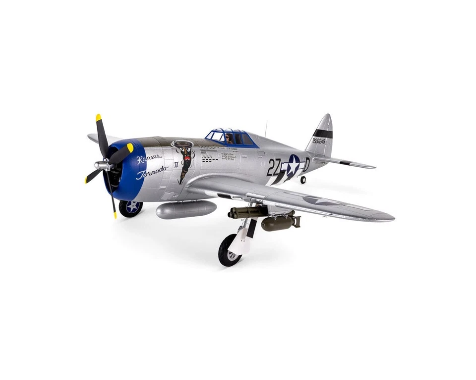 E-flite EFlite P47 P-47 Razorback BNF Basic Electric RC Airplane AS3X & SAFE - Image 2 of 4