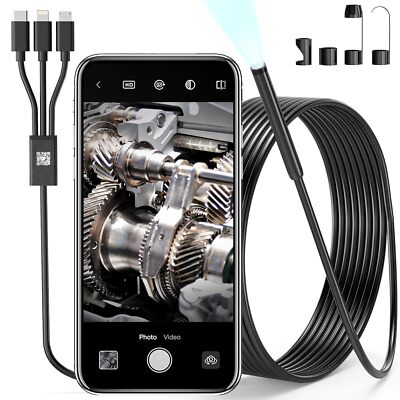 Pipe Inspection Camera Endoscope Video Sewer Drain Cleaner Waterproof Snake