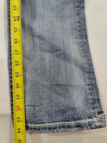 Miss Me Jeans Women 30 Bootcut Embellished Pockets Lowrise Distressed Denim Blue - Picture 9 of 11