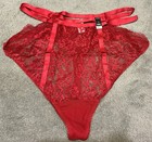 Torrid Red Lace Straps and Cutouts Thong, NWT, Size 2 — photo 5