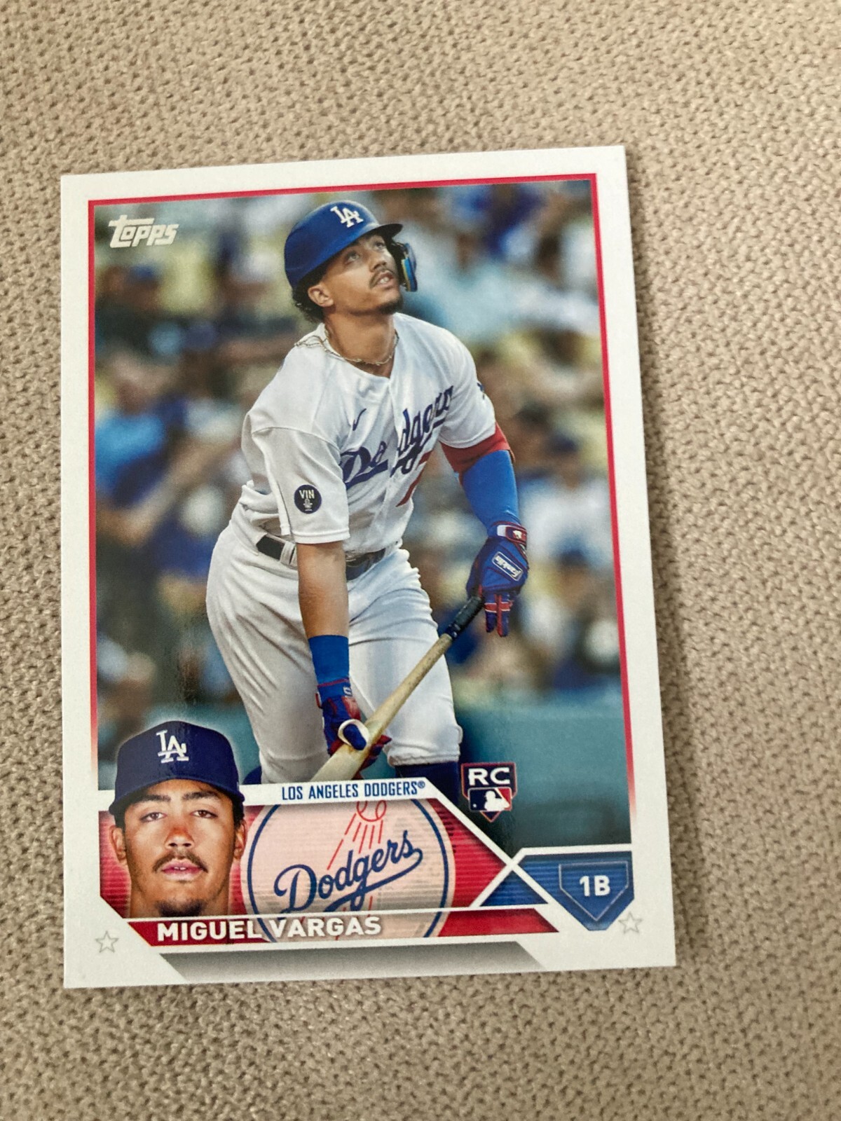 2023 Topps Series 1 - #163 Miguel Vargas SS (RC) Los Angeles Dodgers