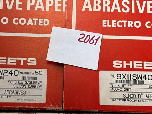 Sungold Abrasives 11 Abrasive Paper Packages - Wet & Dry Silicon Carbide Coated - Picture 11 of 11
