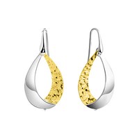 Zeeme Silver OhrhäNger Aus 925/- Sterling Silber Bicolor Glanz/GehäMmert