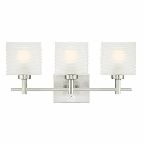 6304000 Alexander Three-Light Indoor Wall Fixture, Brushed Nickel Finish