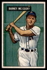 1951 Bowman #84 Barney McCosky Philadelphia Athletics VG-VGEX crease