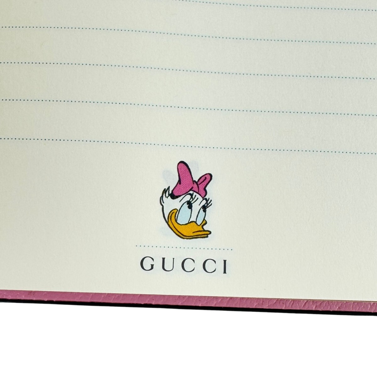 GUCCI デイジー ノート GUCCI X Disney Daisy Duck Note Memo Pad Notebook Beige/Pink