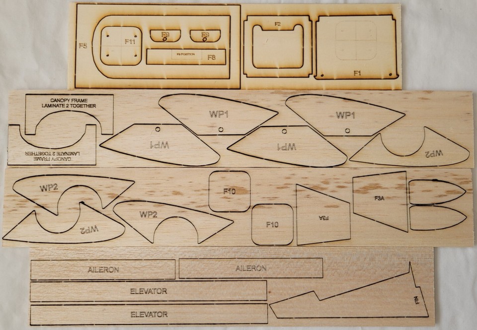Quickie 28" Wingspan R/C Airplane Kit Laser Cut Balsa & Ply Short Kit ...