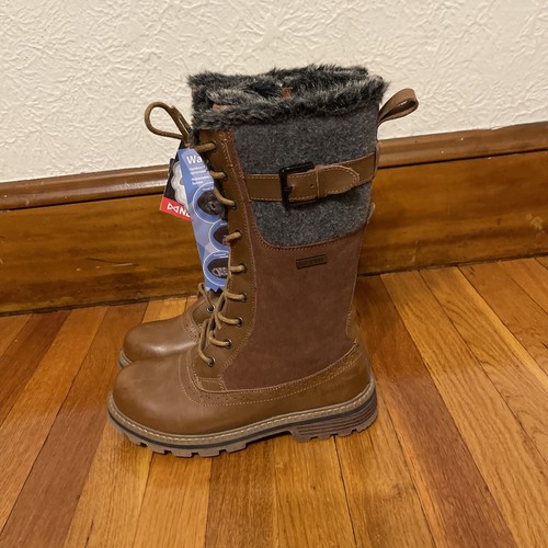 Nexgrip Ice Jenna 3.0 Cleat Boots Suede Leather Lace Up Snow Boots, Size 7 PLUM - Picture 2 of 8