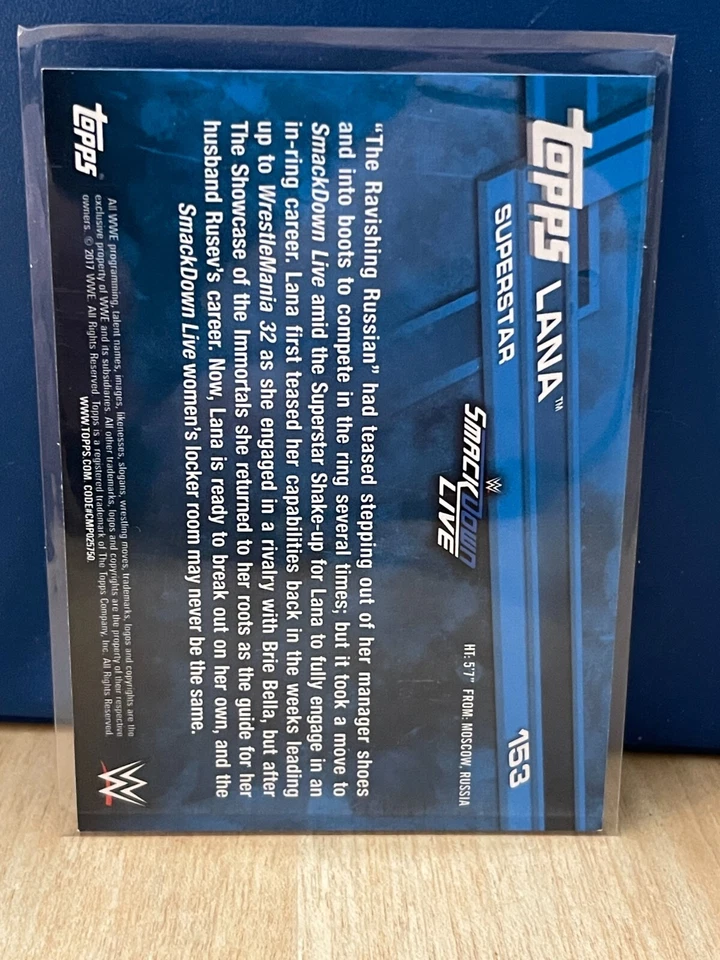 Lana - 2017 Topps WWE Then Now Forever Card #153 - Image 2 of 2