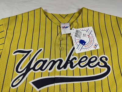 NEW Vtg Majestic RARE New York Yankees Lime Neon Green Baseball