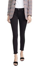 7 For All Mankind The Ankle Skinny in Slim Illusion Black 25