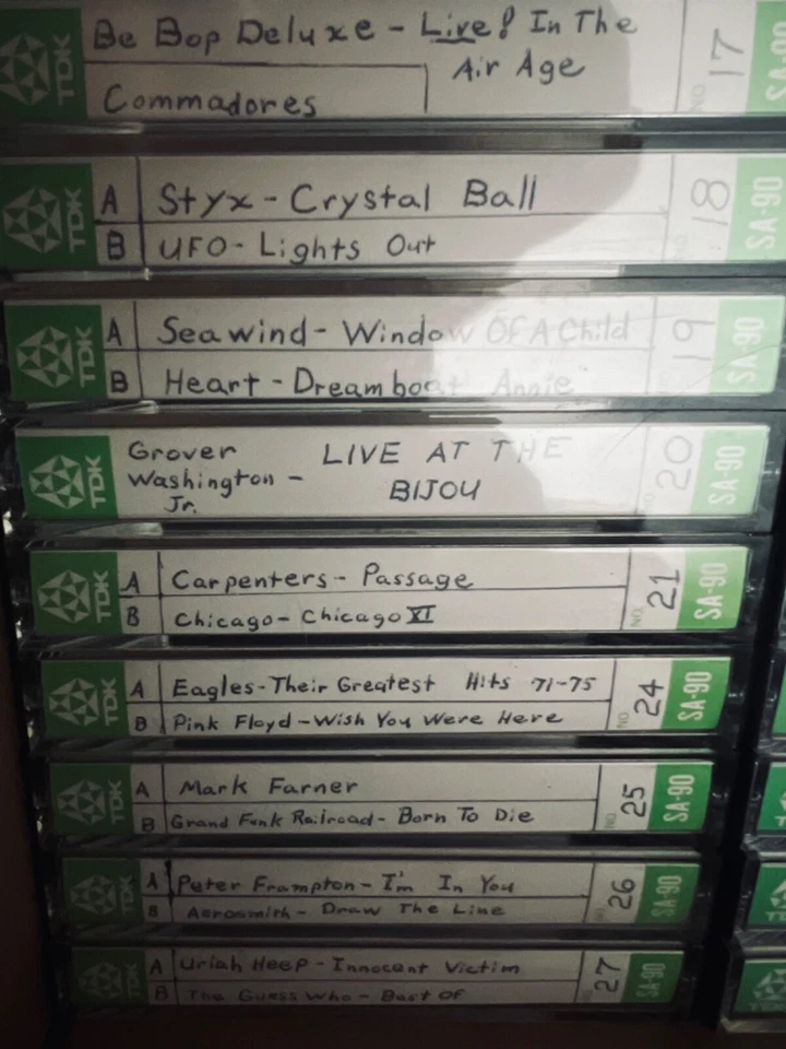 VTG Lot Of 101 Cassette Tapes 60s/70s ELO Rush Journey Eagles Rock Soul Folk Etc - Image 3 of 4