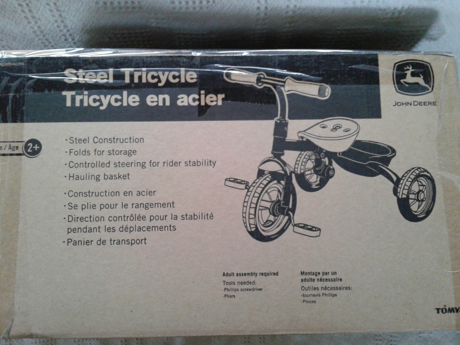 john deere tricycle pink